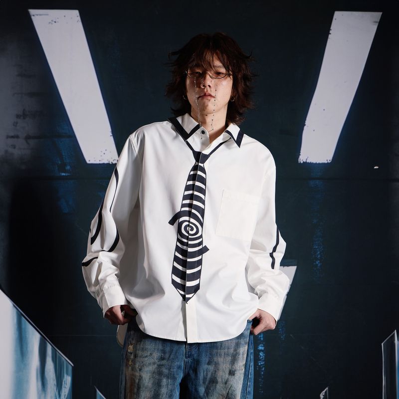 SEXXDEVIL Infinite Loop Circle Print Shirt