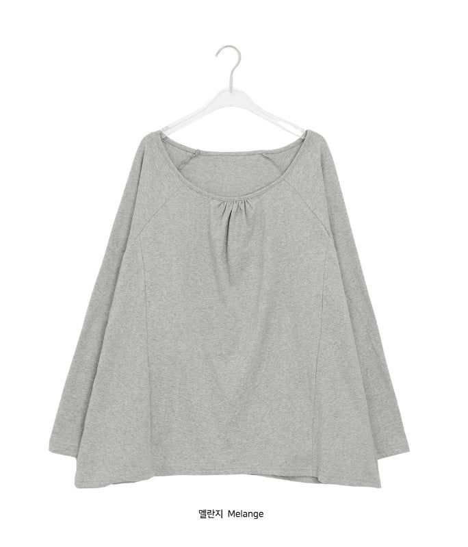 26FW★ [BAONHAUS] Renil Shirring Layered Long Sleeve Tee
