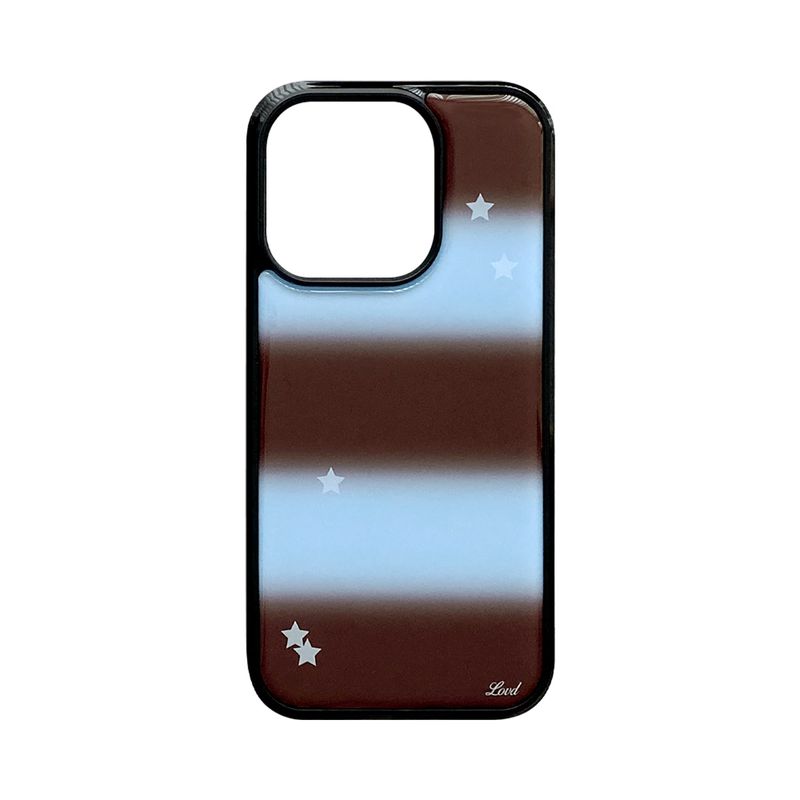[MADE] STARRY SCOOP PHONE CASE BROWN (epoxy black bumper)
