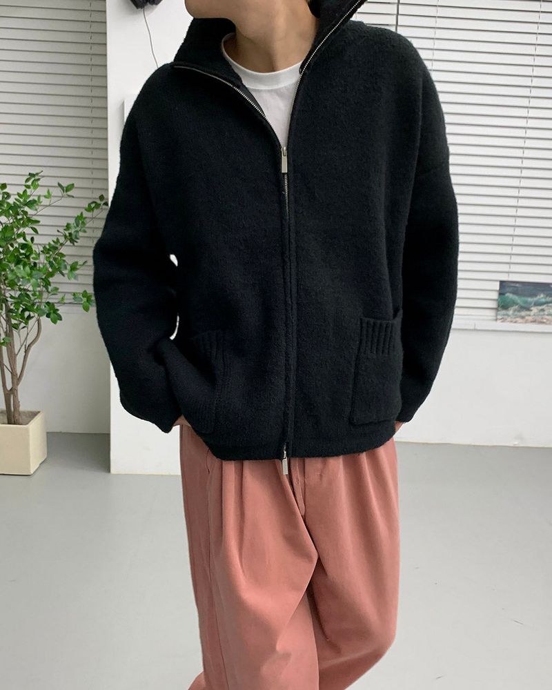 RU Two-way Wool Knit Zip-Up (3 colors)
