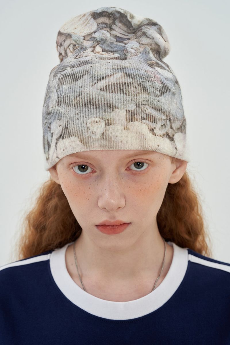 PRINTED BEANIE - SHELL