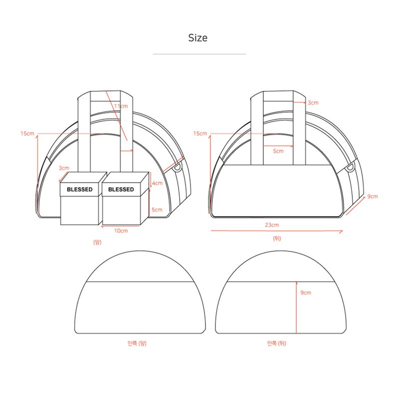 HALF MOON SHOULDER HAND BAG_SMALL-Coating canvas blackYgreen