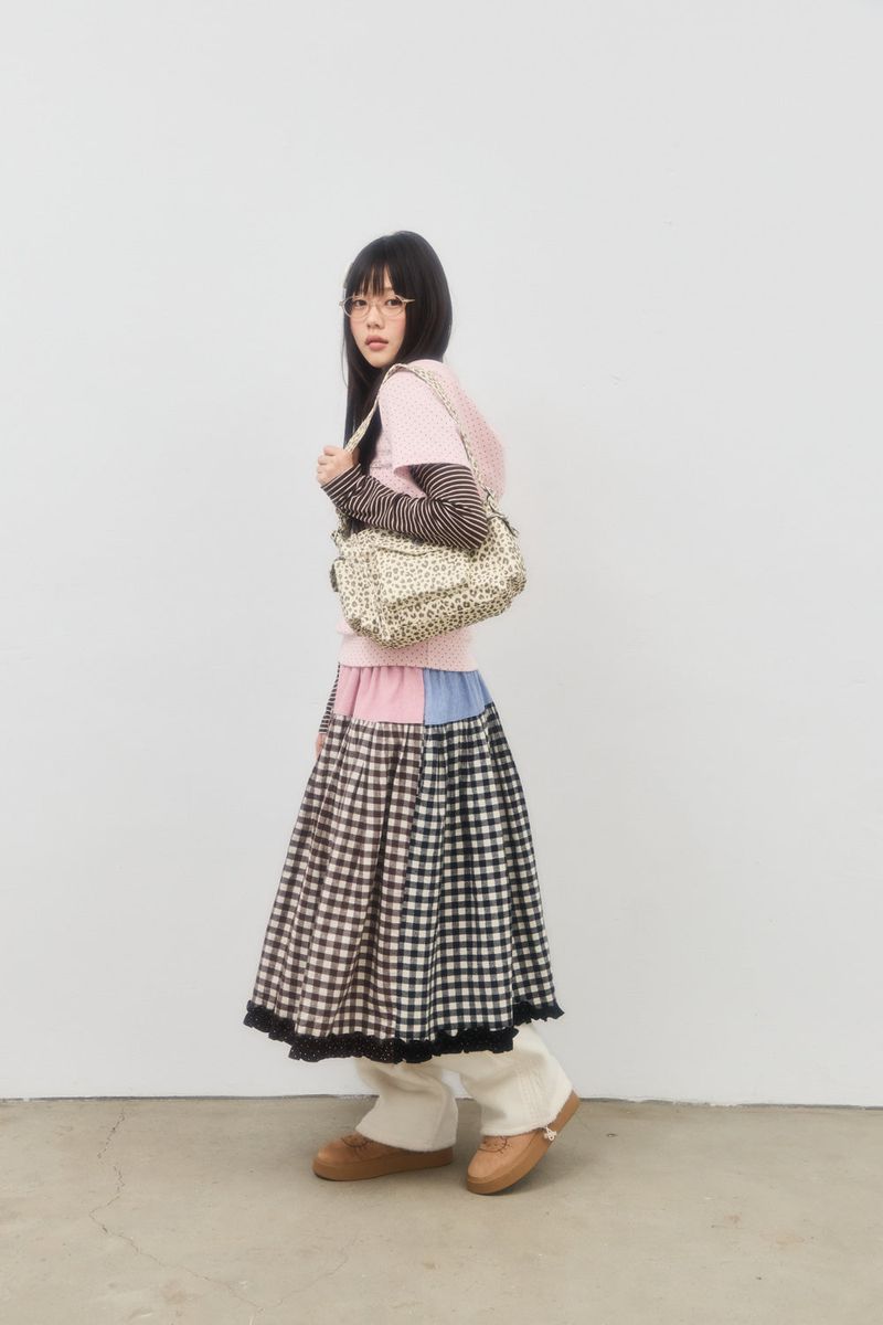 BROWNIE GINGHAM CHECK SKIRT (MULTI)