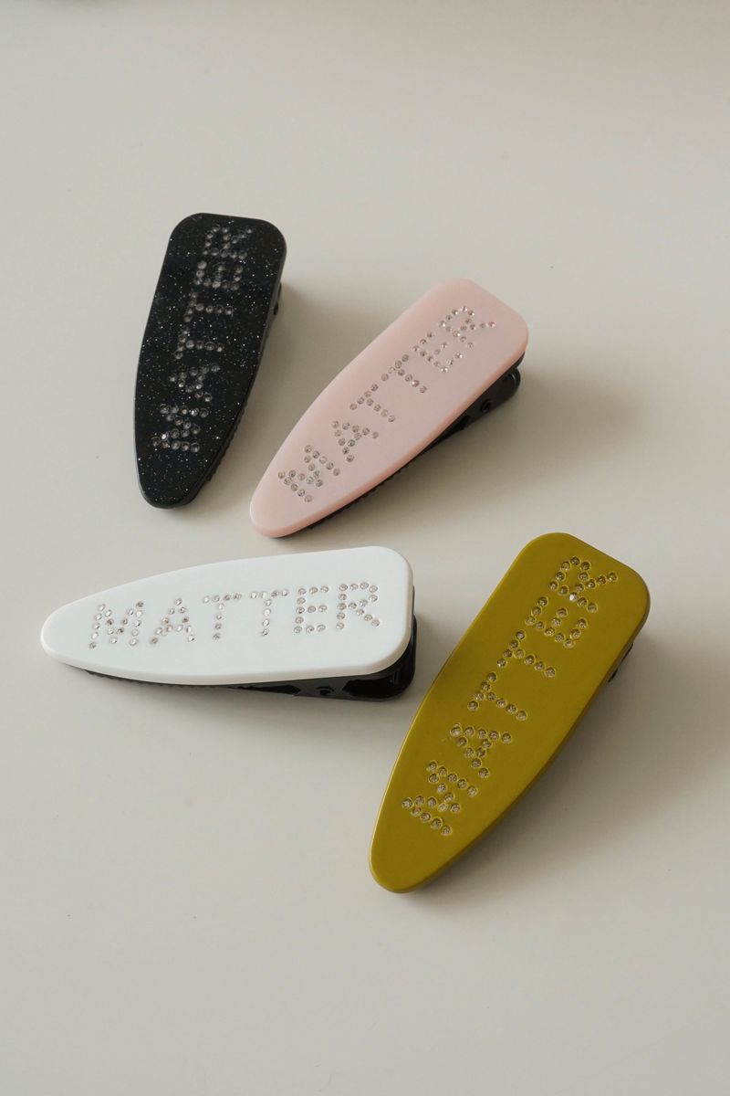 MATTER cubic hair pin (White / Select side) 