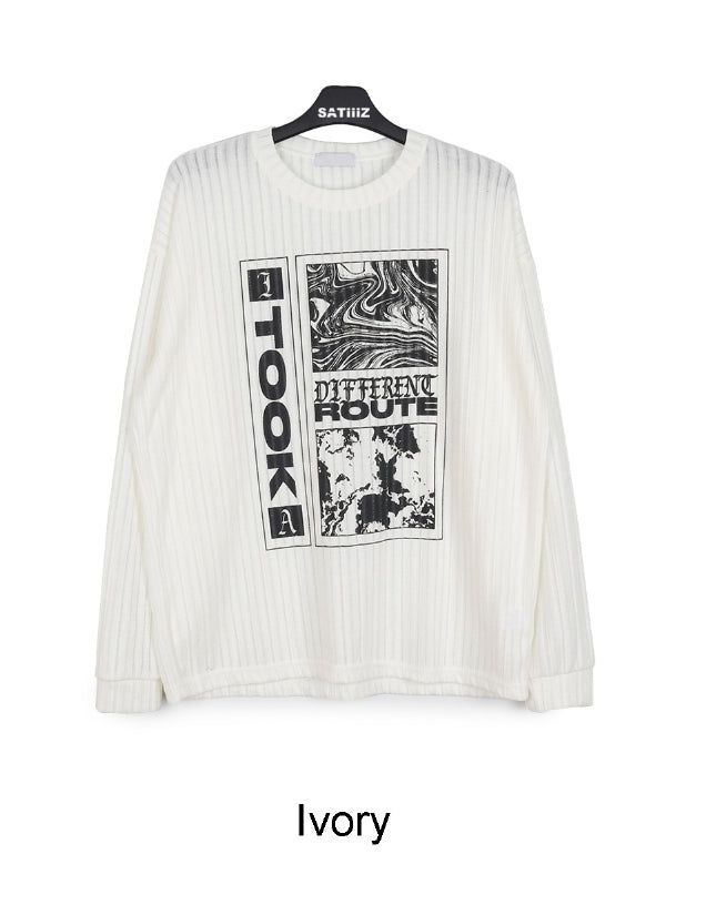 Reton graphic knit long sleeve