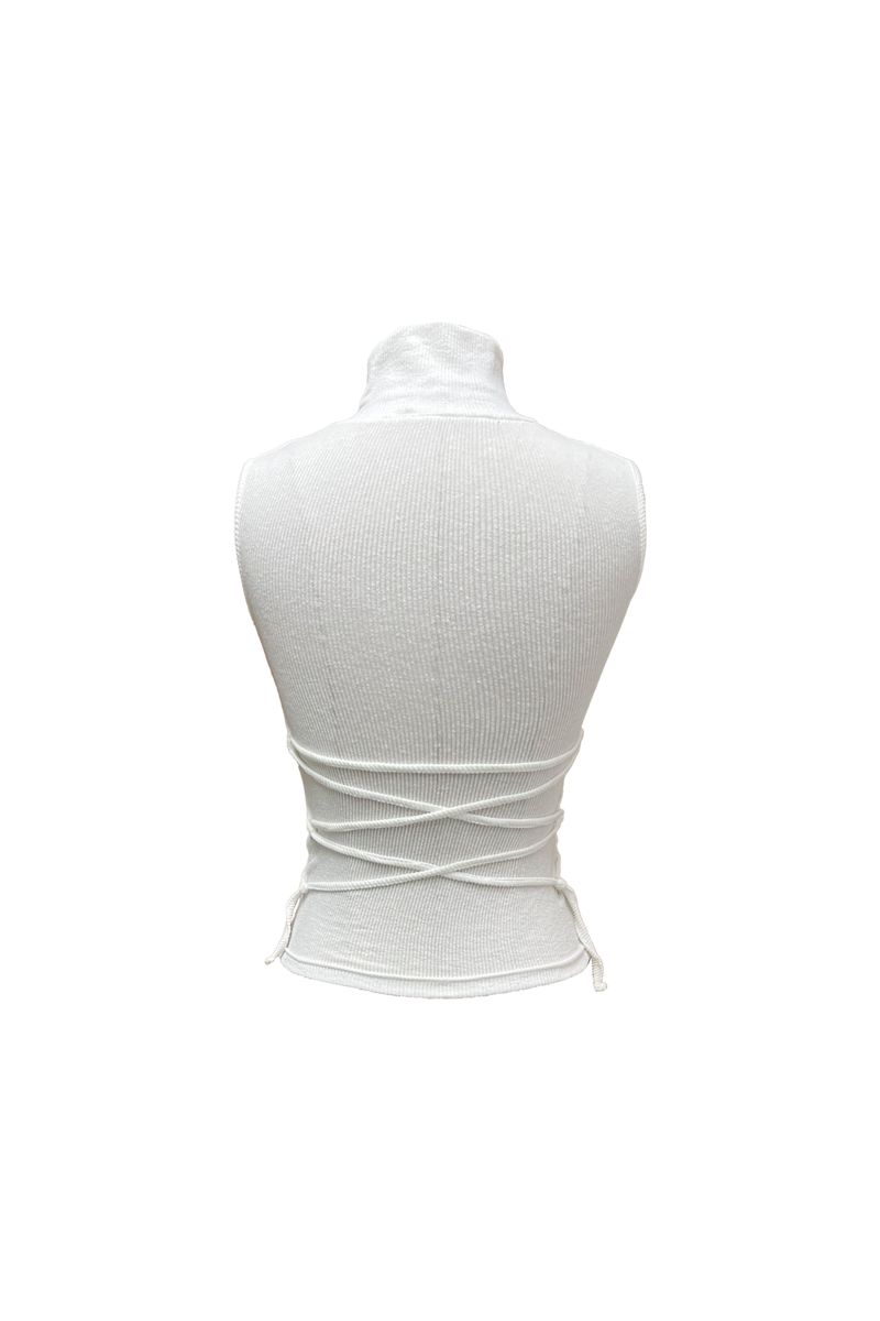 JOSEE HALF ZIP-UP / WHITE