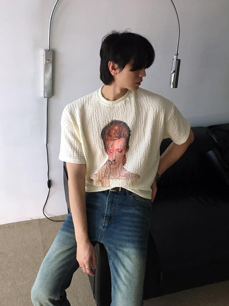 ASCLO（エジュクロ）の「[A-T0111] ポップコーンクロップ半袖Tシャツ (2色)（Tops）」
