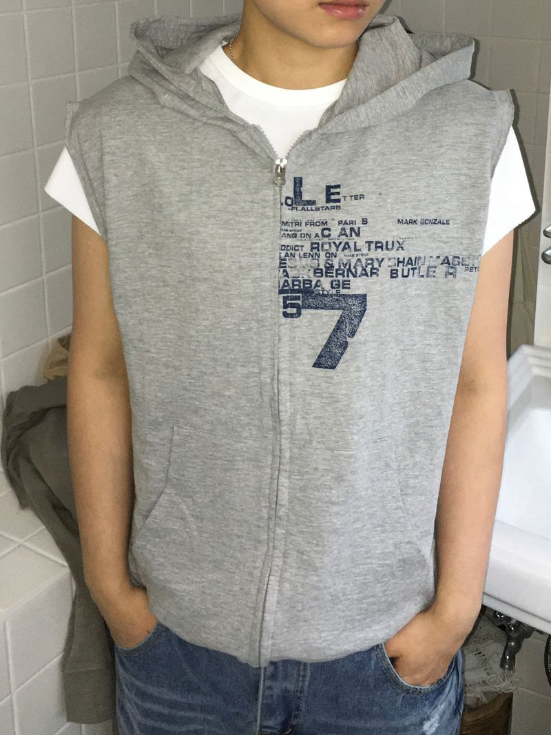 Vintage Hooded Vest(4c)