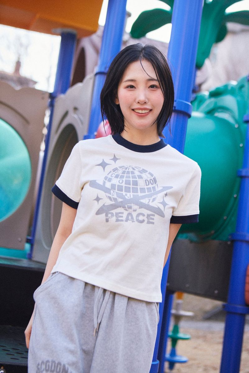 universe print ½T-shirts_ivory/navy