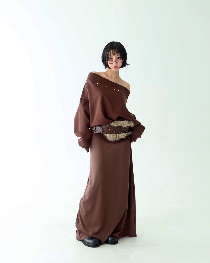 cover maxi long skirt