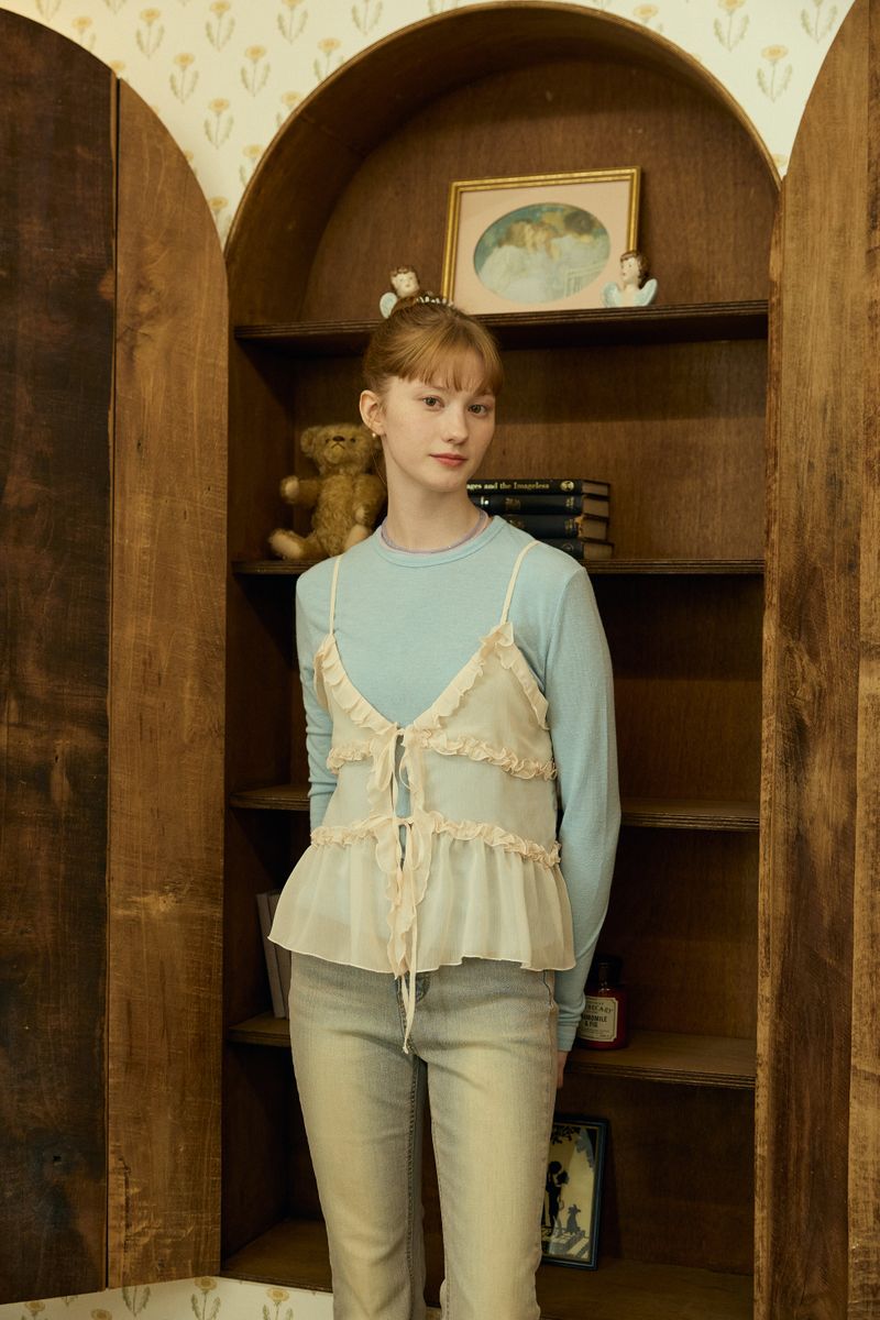 PINK PINEAPPLE（ピンクパイナップル）の「LOVELY FRILL BUSTIER（Tops）」