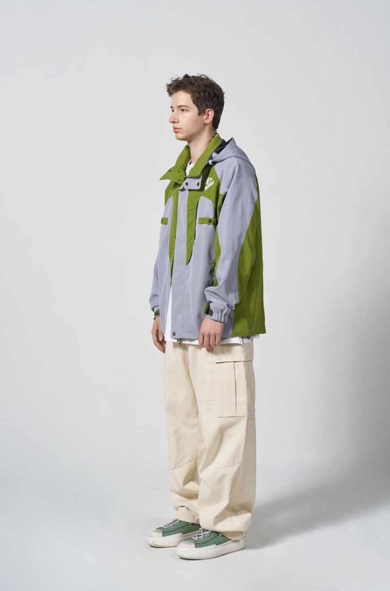Oversize Color toning Windbreaker - OLIVE