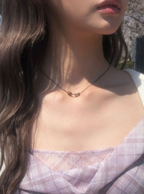 anyonemore（エニーワンモアー）の「Beo Wood Gemstone Beads String Necklace（Accessories）」