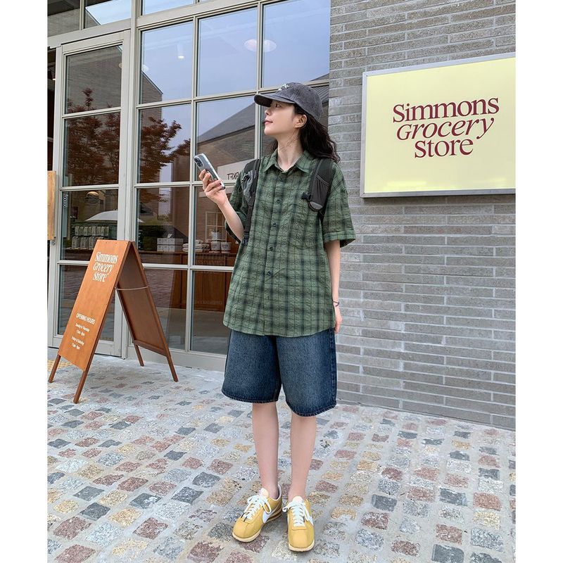 Kirin Bermuda denim pants