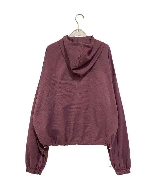 Quanta Check Loose-Fit Semi Crop Wind Jacket