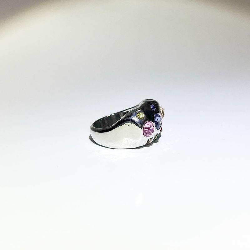 [aespa/Nmixx/Wooah/TNX] Silver gemstone ring_2