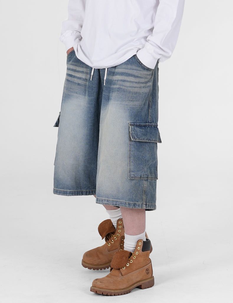 nareum（ナルム）の「ウォッシングカーゴバミューダデニムパンツ（パンツ）」