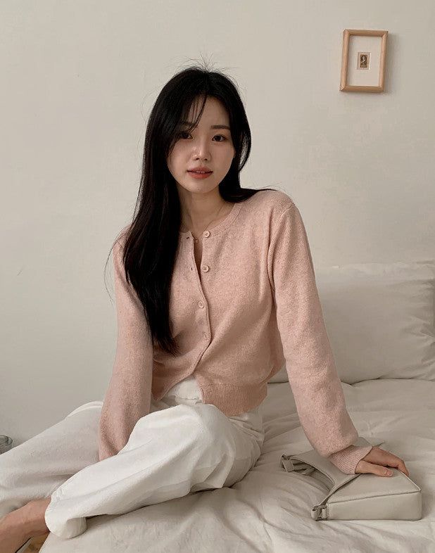 PN Basic Round Knit Cardigan (10color)