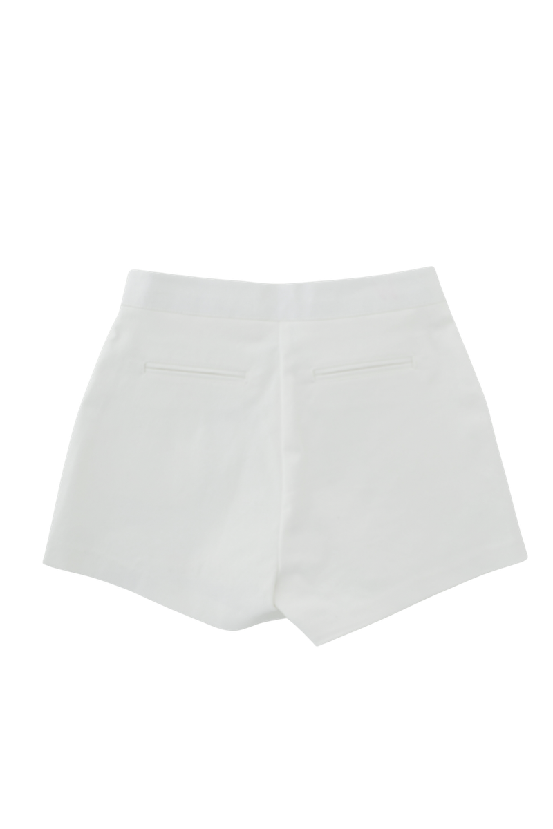[Sepia] Basic cotton shorts (Black/White)