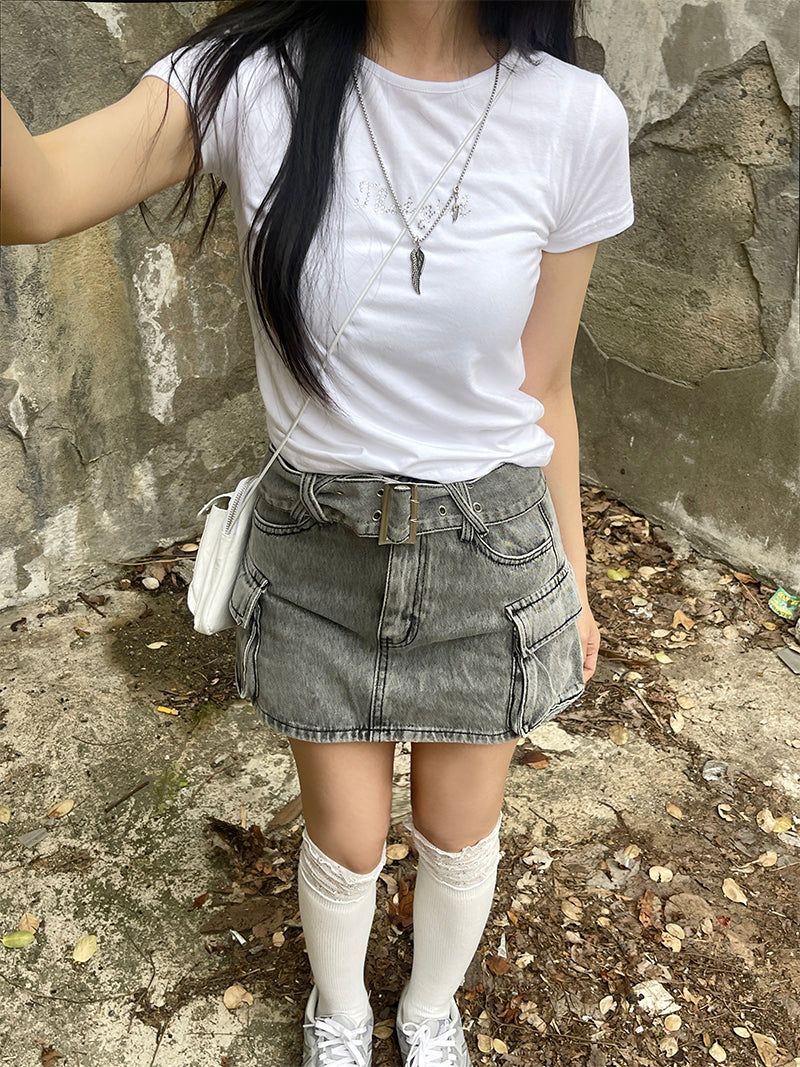 Cute cubic slim t-shirt