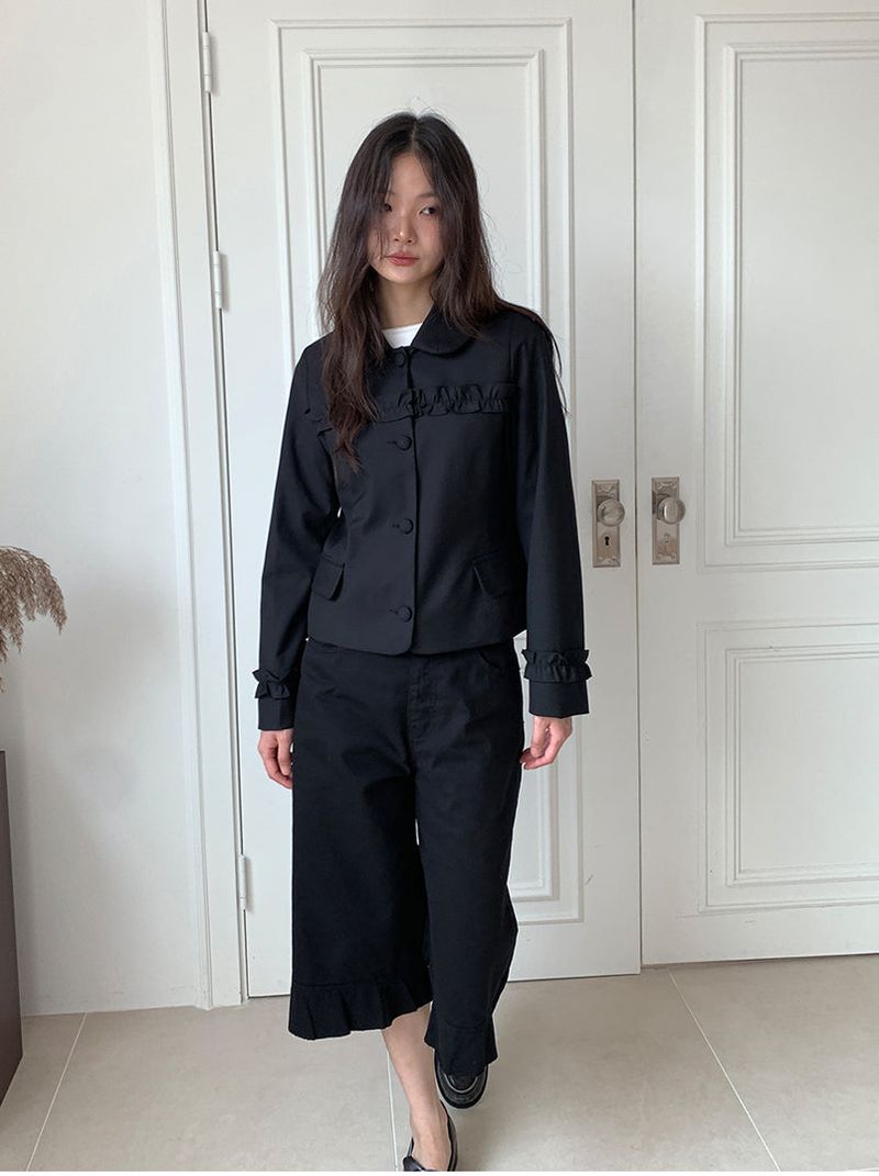 ROUND COLLAR FRILL JACKET (2C)
