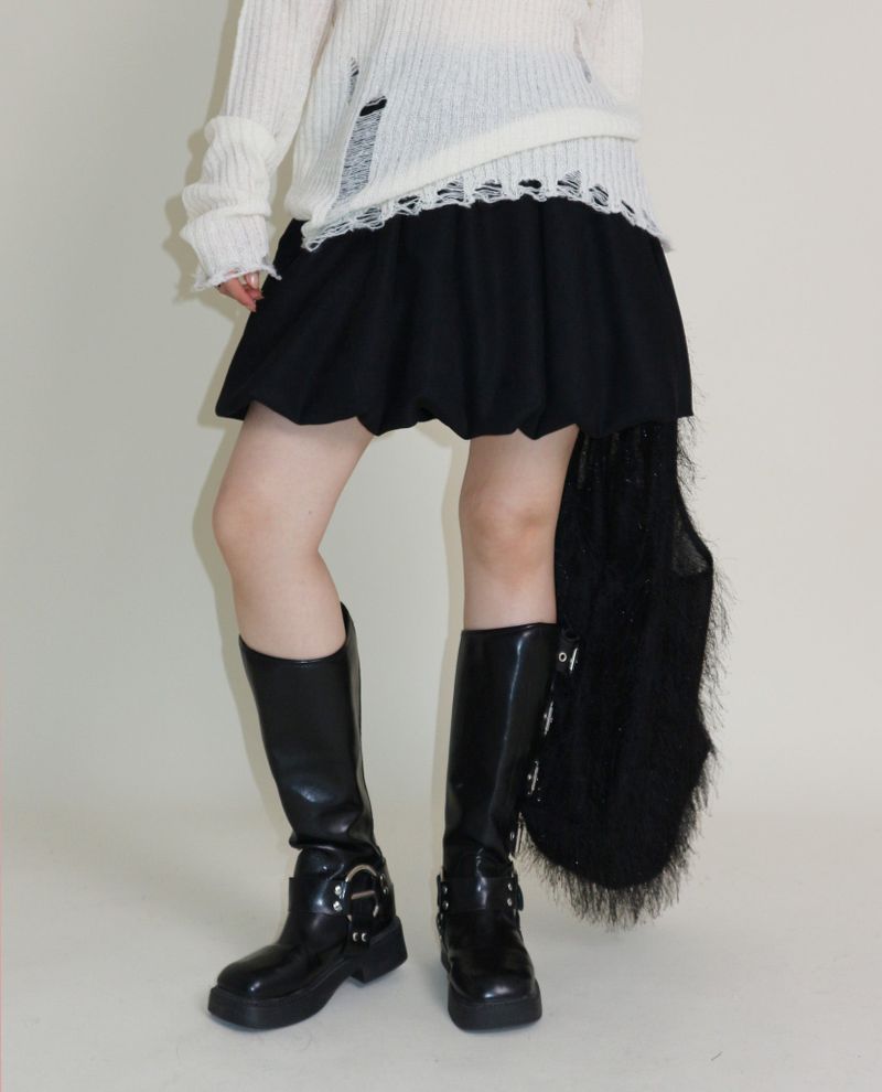 Cush Banding Pumpkin Balloon Mini Skirt