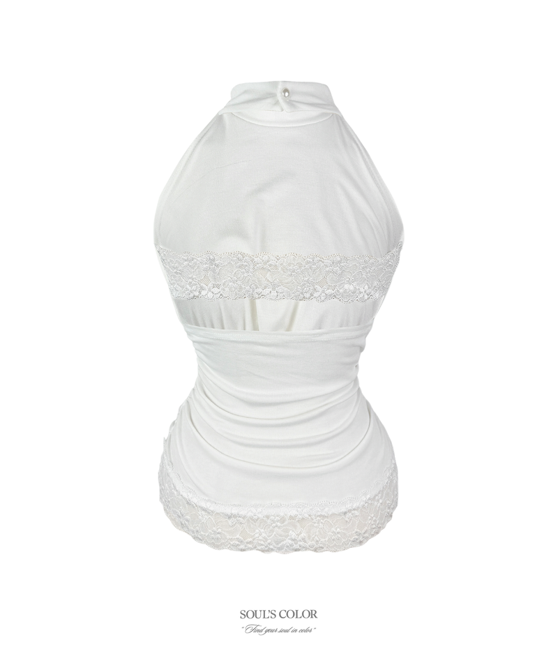 Serena Lace Halter Top (2color)