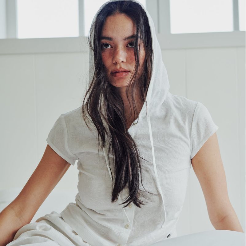13MONTH(サーティーンマンス)の「Hoodie String Shirts (WHITE)(Tops)」
