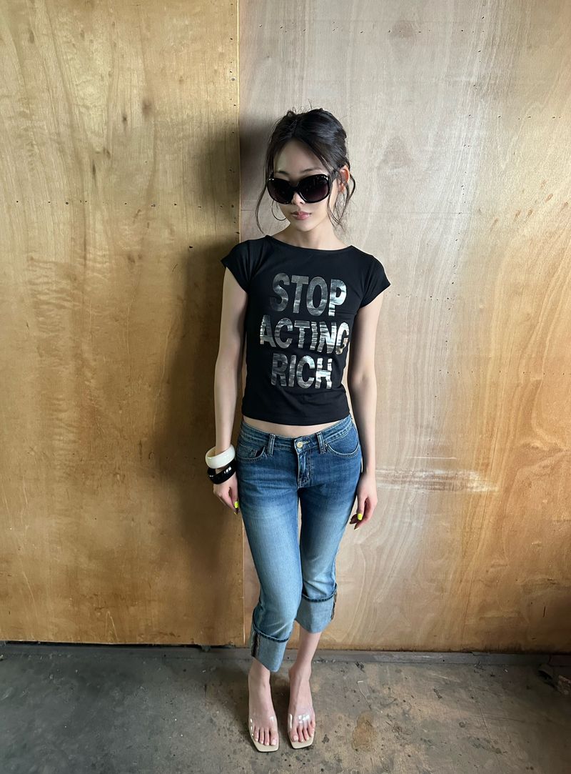 roll up capri denim