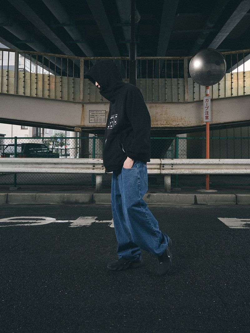 MID90 BAGGY DENIM PANTS DEEPBLUE