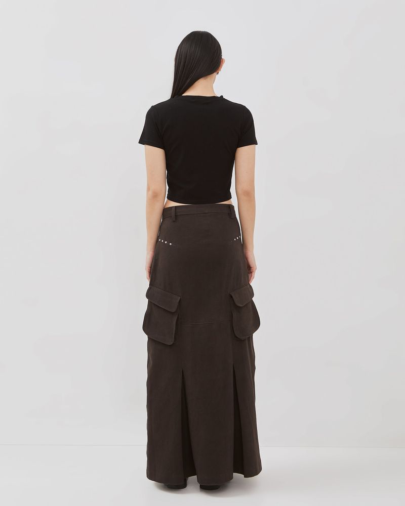 Mova Zip Cargo Long Skirt