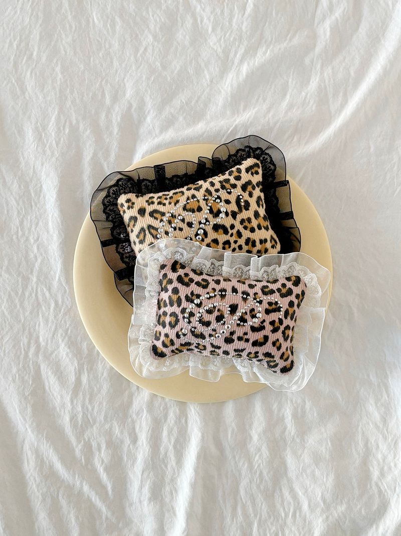 【MADE】 KIRA pocket pillow (leopard/pink)