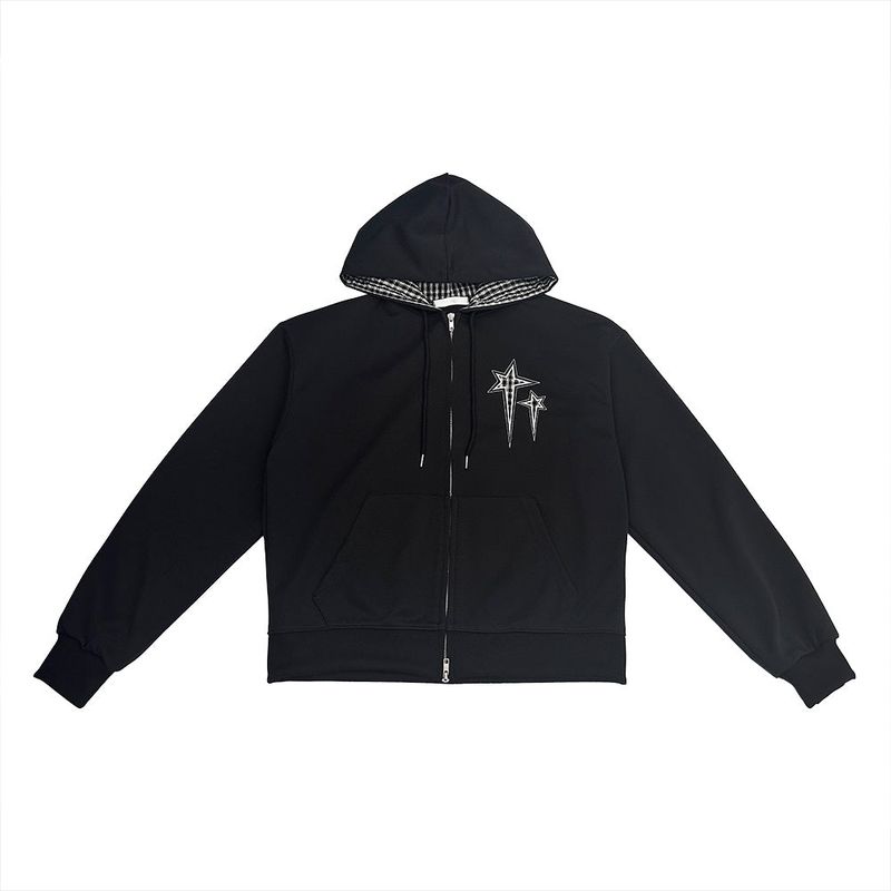 Rising Check Hood Zip-Up