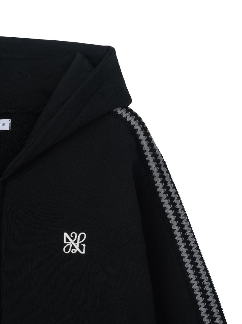 Asel Hooded zip-up Black