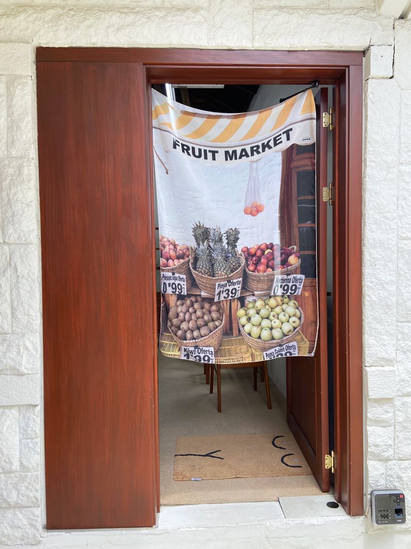 fruit market chiffon fabric poster