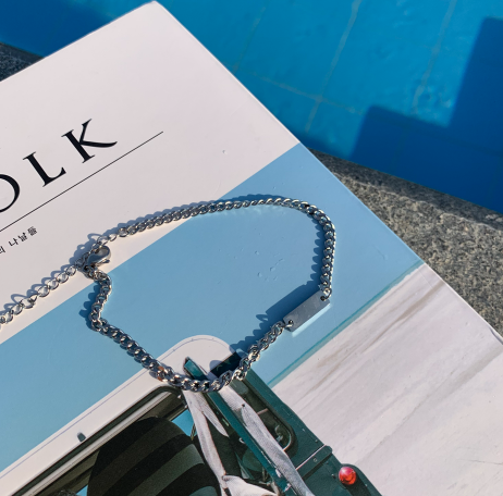  Bead Stick Metal Anklets