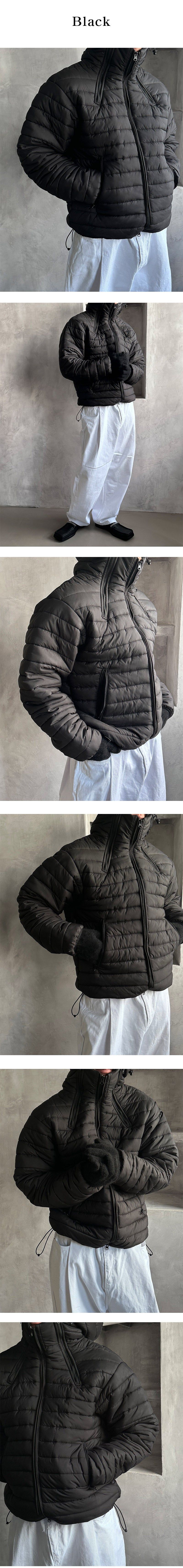 [UNISEX] Soft zipper light padding(3color)