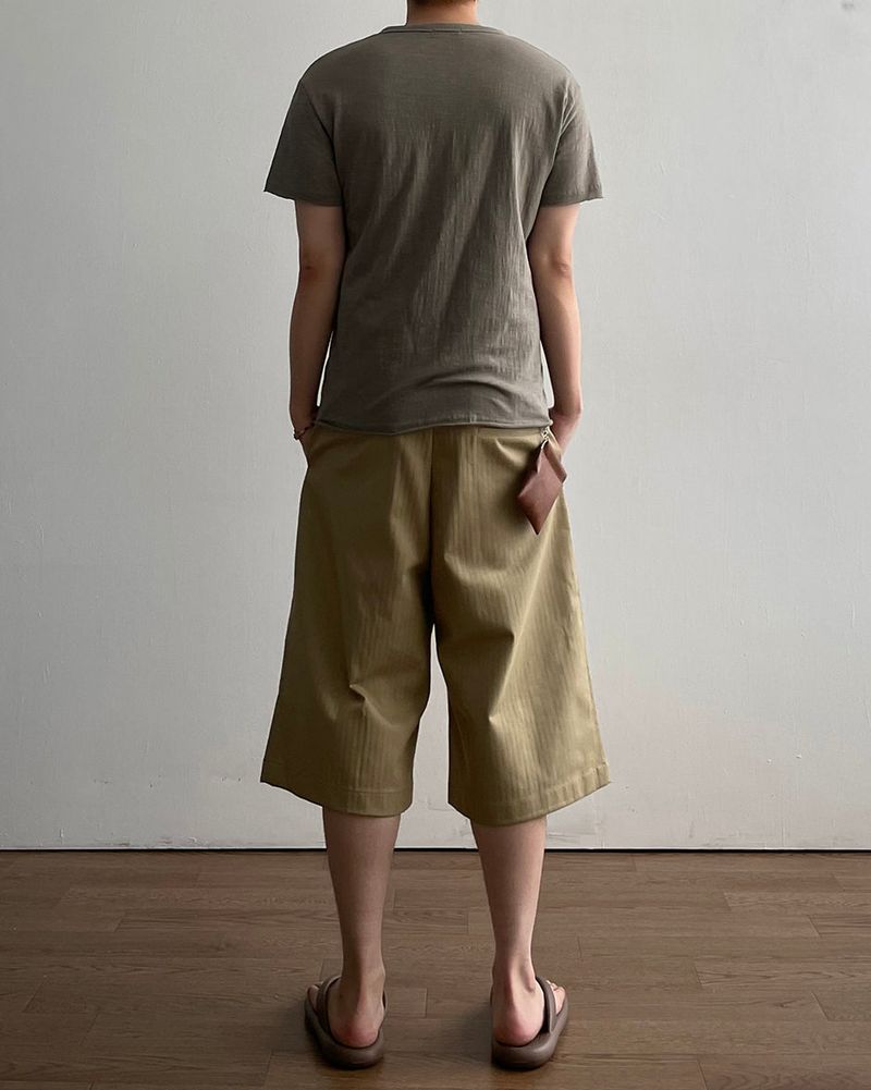 Ease Herringbone Bermuda Denim Pants