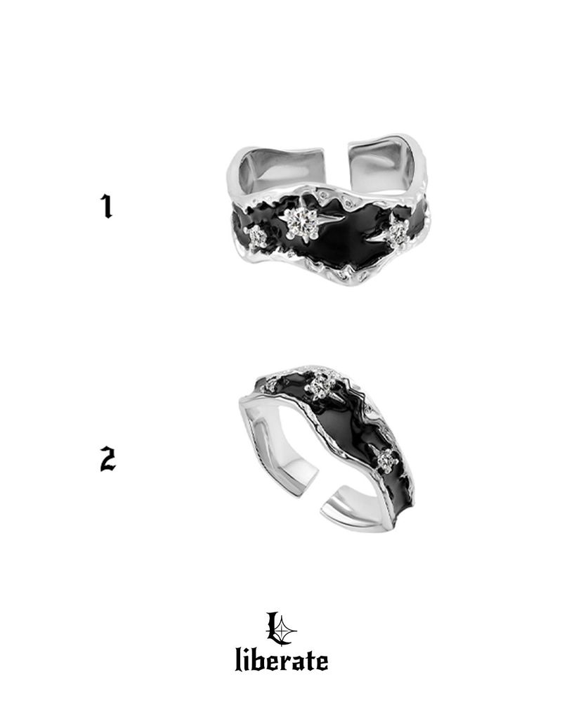 Black Star Cubic Ring