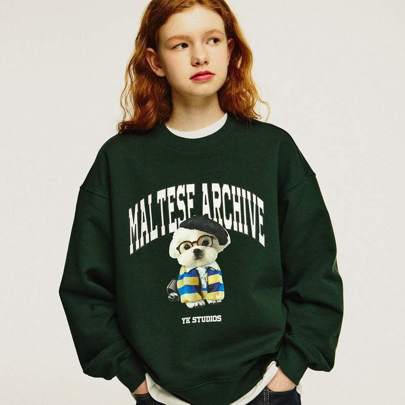 (Napping)Preppy maltese sweatshirts
