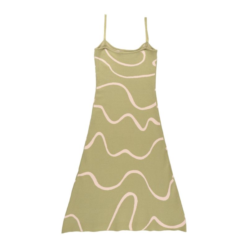 Wave pattern knit one piece