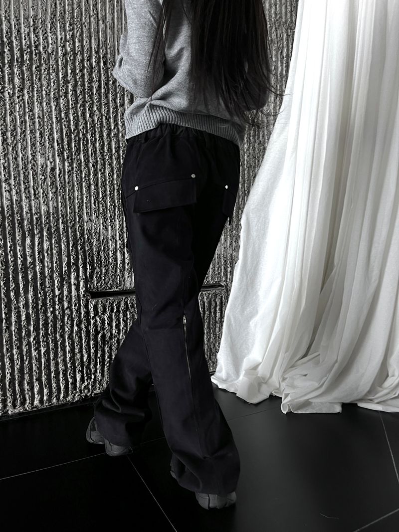 dying cutting zipper pants