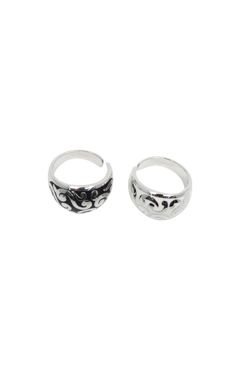 百合 Cloud ring 002 (Black/White)