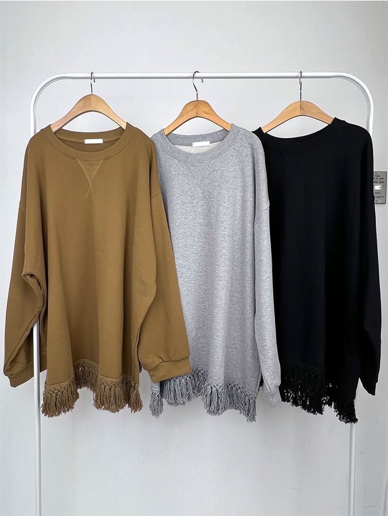 FRINGE TASSEL SWEAT SHIRT (3C)