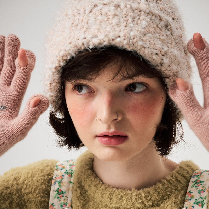 POPCORN KNIT BEANIE, SWEET CORN