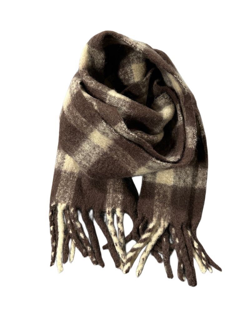 Wool Checkered Reggae Muffler (2color)
