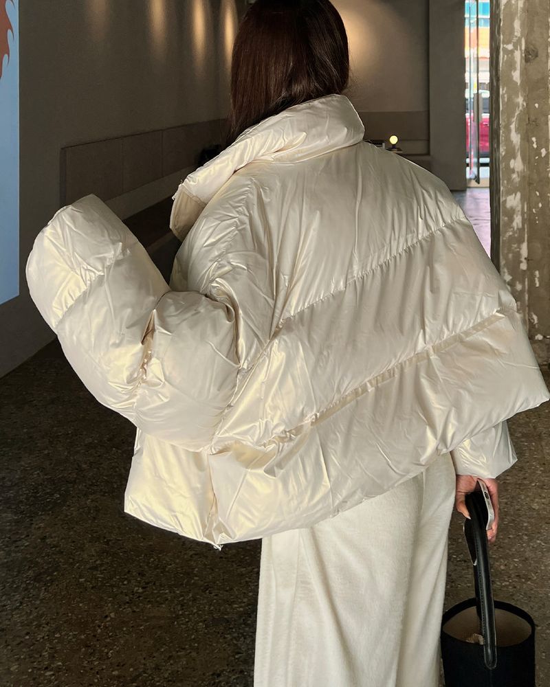Cropped padded jacket