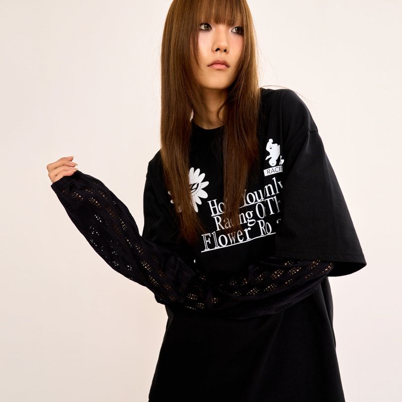 Layered T Shirt - Black