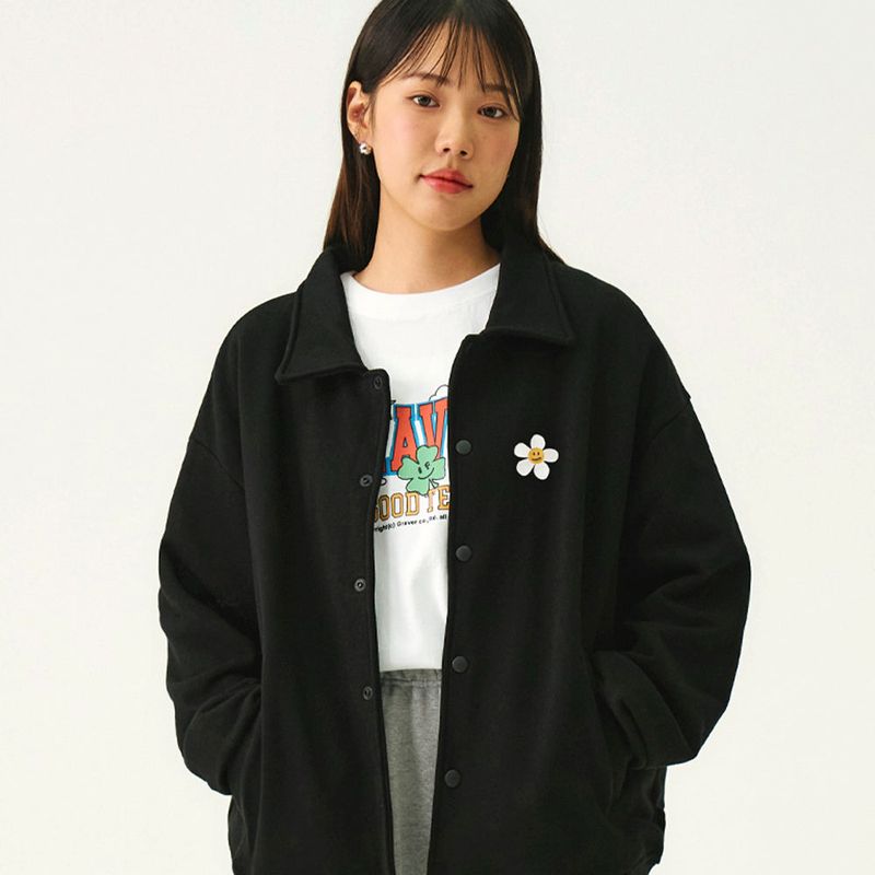 GRAVER（グレーバー）の「[UNISEX] Flower Dot Embroidery Stadium Varsity Jacket（Jackets/Outerwear）」