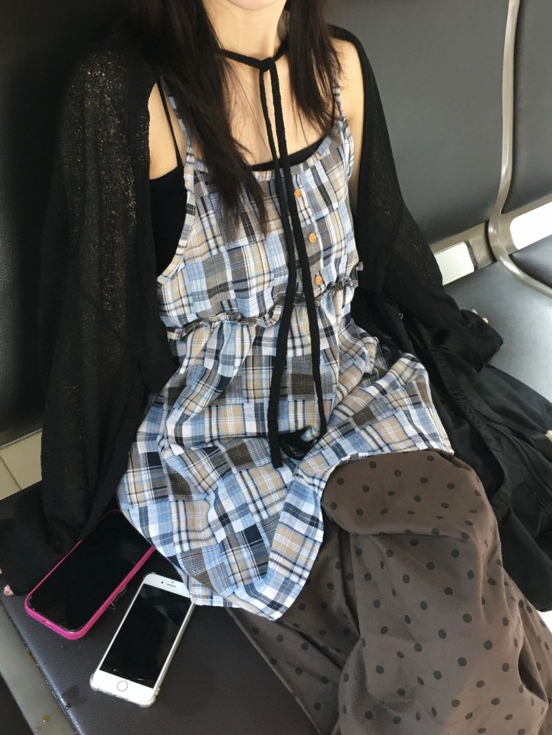 Meadow Check Button Blouse (2c)